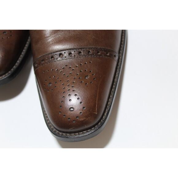 Joseph Abboud Men’s Oxfords Brown Leather Cap Toe Dress Shoes Sz 10 main image 8